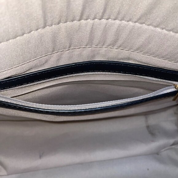 Dasein  Navy Blue Floral Faux Leather Tote Bag with matching wallet - Picture 10 of 16